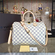 LOUIS VUITTON SPEEDY BANDOULIÈRE 30 Damier Azur Canvas  - 1
