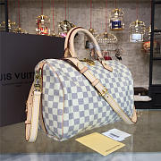 LOUIS VUITTON SPEEDY BANDOULIÈRE 30 Damier Azur Canvas  - 3