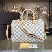 LOUIS VUITTON SPEEDY BANDOULIÈRE 30 Damier Azur Canvas  - 4