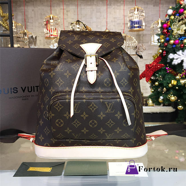 LOUIS VUITTON BACKPACK Monogram Macassar Canvas 3511 34.5cm - 1