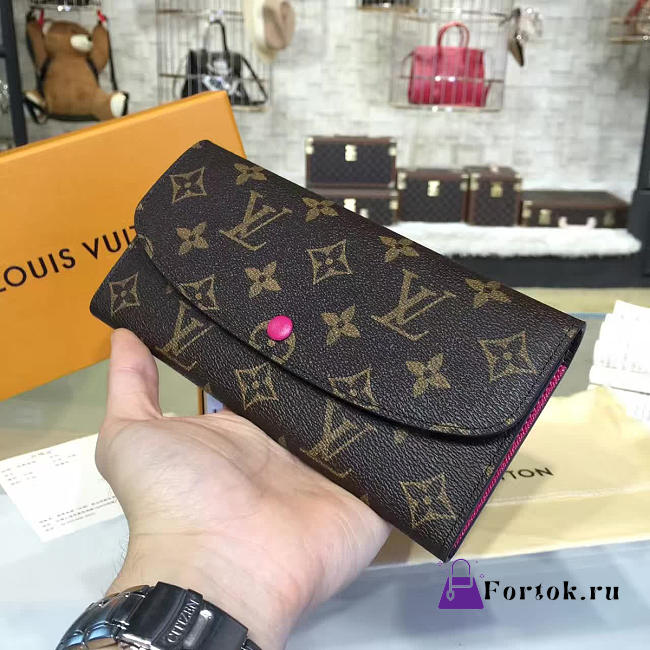 Louis Vuitton EMILIE Wallet Fuchsia 3575 19cm - 1