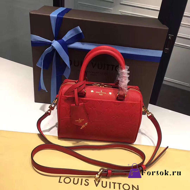 LOUIS VUITTON SPEEDY Red 3816 20cm - 1