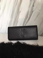 YSL MONOGRAM KATE Clutch GRAIN DE POUDRE EMBOSSED Black 4956 27cm  - 6