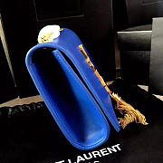 YSL MONOGRAM KATE BAG WITH LEATHER TASSEL Blue 4976 17cm  - 4