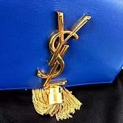 YSL MONOGRAM KATE BAG WITH LEATHER TASSEL Blue 4976 17cm  - 2