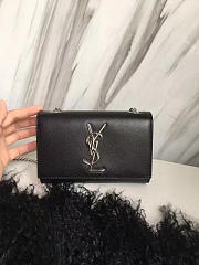YSL MONOGRAM KATE GRAIN DE POUDRE EMBOSSED Black 4989 17cm  - 5