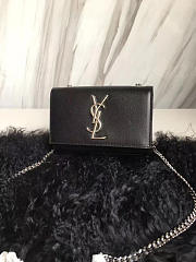 YSL MONOGRAM KATE GRAIN DE POUDRE EMBOSSED Black 4989 17cm  - 4