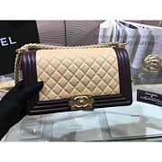 Chanel Beige Quilted Lambskin Medium Boy Bag VS04771 25cm - 2