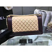 Chanel Beige Quilted Lambskin Medium Boy Bag VS04771 25cm - 3