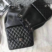 Chanel Large Lambskin Drawstring Backpack In Seoul Bag Black 010402 24cm - 2