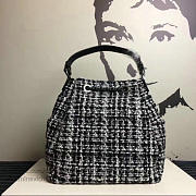 Chanel Black/White Tweed Bucket Bag A13042 27cn - 5