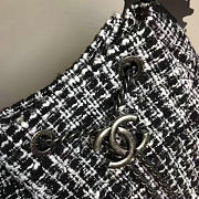 Chanel Black/White Tweed Bucket Bag A13042 27cn - 6