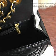 Chanel Quilted Lambskin Flap Bag Black A91365 25.5cm - 2