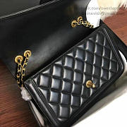 Chanel Quilted Lambskin Flap Bag Black A91365 25.5cm - 4