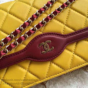 Chanel Lambskin Mini Chain WALLET Yellow A81024 19.5cm - 6