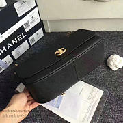 Chanel Grained Calfskin Large Top Handle Flap Bag Black A93757 28cm  - 5