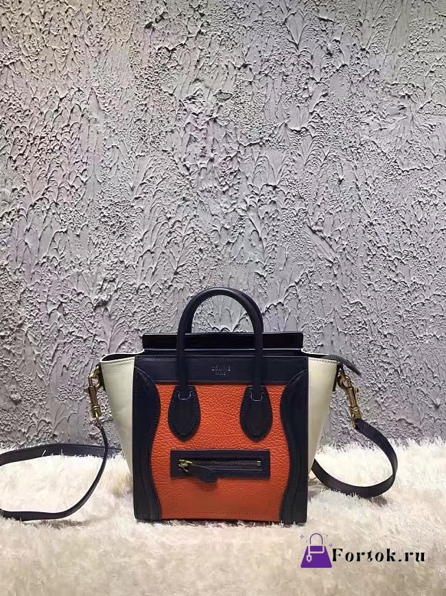 Celine Leather Nano Luggage  Z997 20cm - 1