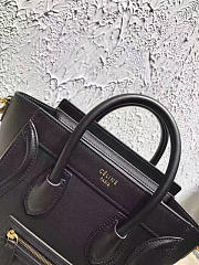 Celine NANO LUGGAGE SHOULDER BAG IN RED SMOOTH CALFSKIN 1008 20cm  - 4