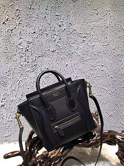 Celine NANO LUGGAGE SHOULDER BAG IN RED SMOOTH CALFSKIN 1008 20cm  - 3