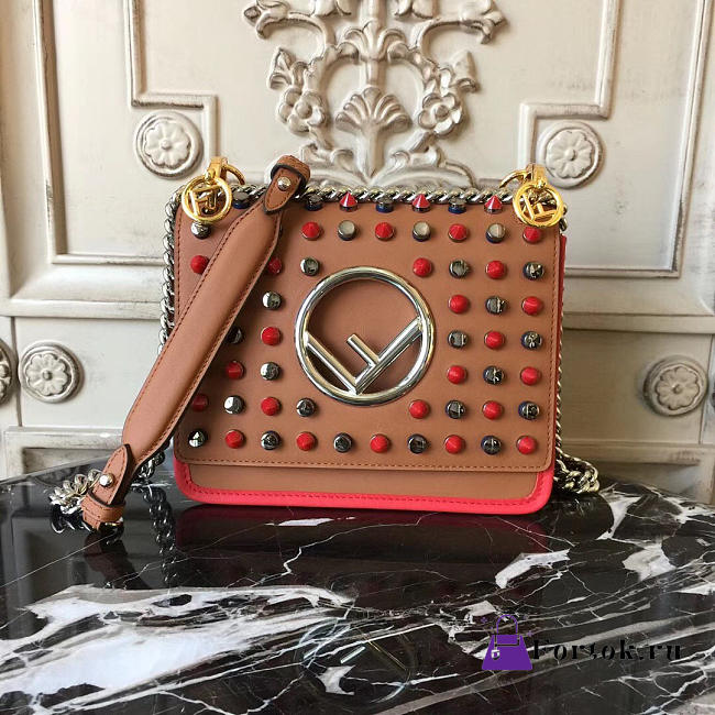 Fendi Kani FF Logo Brown Leather 2010 19cm - 1