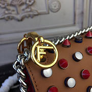 Fendi Kani FF Logo Brown Leather 2010 19cm - 5