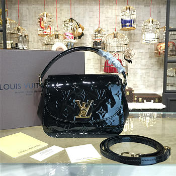 LOUIS VUITTON PASADENA Monogram Vernis Leather NOIR3717 