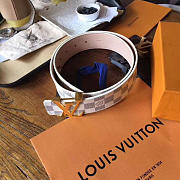 Louis Vuitton Belt Damier Azur Canvas  - 4