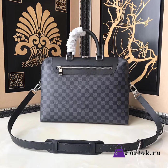 Louis Vuitton Porte Documents Jour Damier Cobalt Canvas 3834 37cm - 1