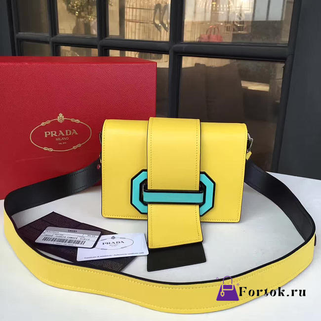 PRADA Plex Ribbon Bag Bright Yellow 4267 - 1