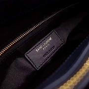 YSL LOULOU Monogram Quilted Velvet Shoulder Bag Navy 4795 25cm - 2