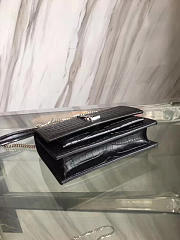 YSL SUNSET Chain Wallet Crocodile Embossed Shiny 4843 17cm  - 6
