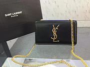 YSL MONOGRAM KATE GRAIN DE POUDRE EMBOSSED Black 4986 17cm  - 1