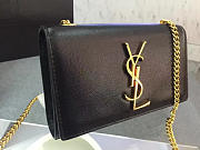 YSL MONOGRAM KATE GRAIN DE POUDRE EMBOSSED Black 4986 17cm  - 5