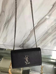 YSL MONOGRAM KATE Star GRAIN DE POUDRE EMBOSSED Black 4996 24cm  - 4