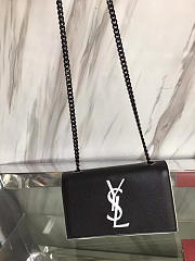 YSL MONOGRAM KATE IN GRAIN DE POUDRE EMBOSSED Black 5019 17cm  - 4
