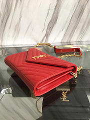 YSL MONOGRAM College Gold Hardware Red 5081 22cm  - 2