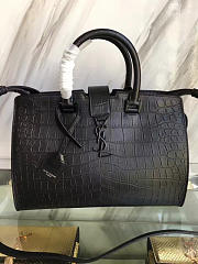 YSL CABAS Small in Embossed Crocodile Shiny Black 5108 30cm - 5