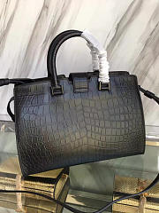 YSL CABAS Small in Embossed Crocodile Shiny Black 5108 30cm - 2