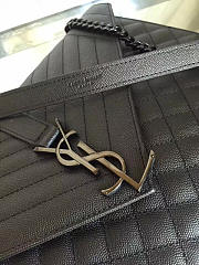 YSL ENVELOPE Satchel Black 5133 31cm - 4