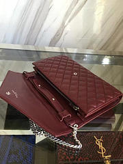 YSL ENVELOP Satchel Red Wine 5137 22cm - 5