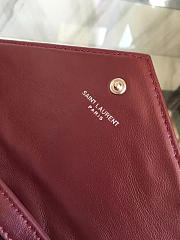 YSL ENVELOP Satchel Red Wine 5137 22cm - 4