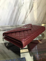 YSL ENVELOP Satchel Red Wine 5137 22cm - 2