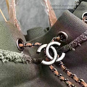 Chanel Canvas Sequins Drawstring Backpack Grey and Red A93671 40cm - 4