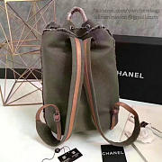 Chanel Canvas Sequins Drawstring Backpack Grey and Red A93671 40cm - 6