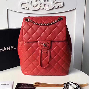 Chanel Caviar Quilted Lambskin Backpack Red 170303 32cm