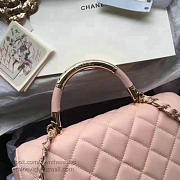 Chanel Caviar Quilted Lambskin Flap with Top Handle Pink A93752 25cm  - 4