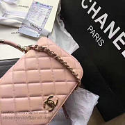 Chanel Caviar Quilted Lambskin Flap with Top Handle Pink A93752 25cm  - 2
