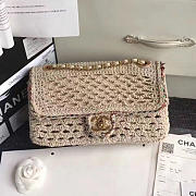 Chanel Crochet Braid Cayo Coco Flap Bag Beige A93680 28cm - 6