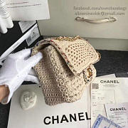 Chanel Crochet Braid Cayo Coco Flap Bag Beige A93680 28cm - 4