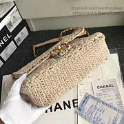 Chanel Crochet Braid Cayo Coco Flap Bag Beige A93680 28cm - 3